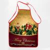 Christmas Claus Print Apron Waterproof And Stain-Resistant Household Christmas Apron