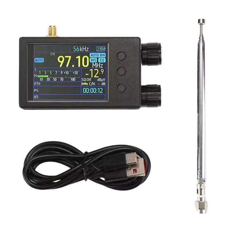 

ABNR Full Band FM AM FM Short Wave Radio Receiver TEF6686 Multifunction 2.8 Touch Screen 5000Mah Radio With Antenna чорний