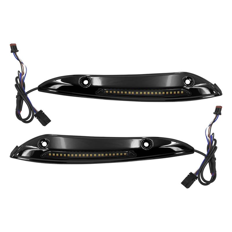 For Touring Road Glide FLTRX FLTRXS FLTRK 2015-2024 Motorcycle LED Windshield Trim Turn Signal Lights
