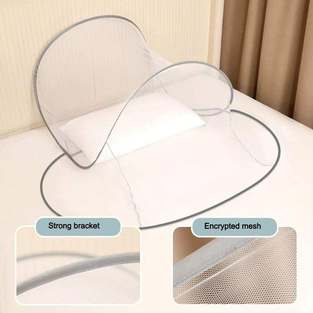 No Installation Face Head Mosquito Net Foldable Bed Head Protection Net Indoor Bed Use