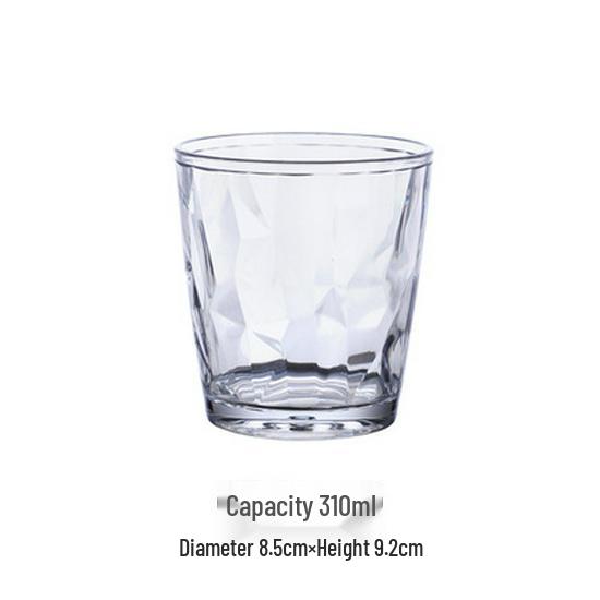 Colored Acrylic Water Cup: Transparent, Heat-Resistant, Drop-Resistant—Perfect for Mouthwash, Juice, Tea, or Beer.
