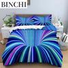 3D Duvet Cover Psychedelic Abstract Double Queen Bedding Set 23pcs Quilt Cover with Zipper King Size Polyester Comforter Cover