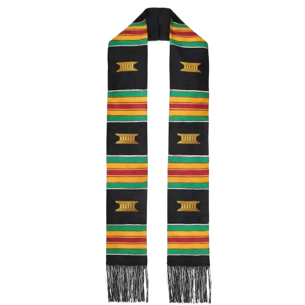 Schwarzer Satin-Schal mit doppelten Quasten 2026 Abschlussband Schal für Erwachsene Ehren-Schulterband - Gedruckte Version