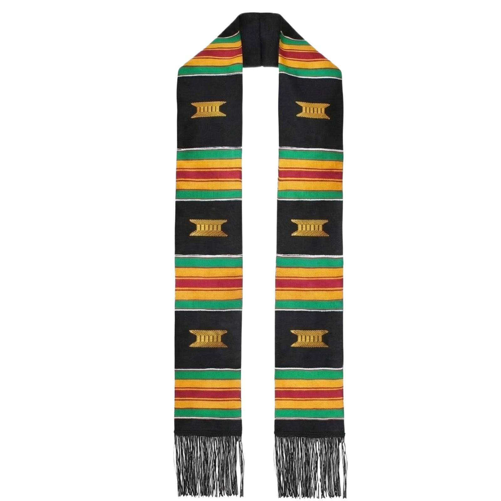 

Double- Tassel Black Satin Shawl 2026 Graduation Sash Adult Scarf Honor Shoulder Strap-Printed Version One Size