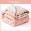 Color Thick Solid Polyester Plush Blanket With Double Layer Warmth For Use Sleep