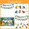 Dinosaur Birthday Party Decor Pack With Paper Banner And Spiral Decorations For Childrens Event