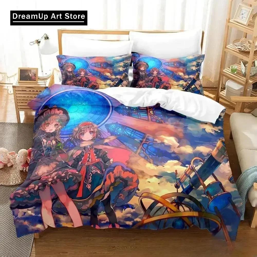 3D Baskı Anime Oyunu Touhou Projesi Yatak Takımı Yorgan Kılıfı Yatak Takımı Yorgan Kılıfı Yastık Kılıfı Yorgan King Queen Boy Erkek Çocuk Yetişkin