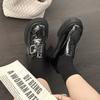 2025 Autumn New Leather Platform Heightening Loafers Women's British Style Small Leather Shoes Versatile Casual Single Shoes Women