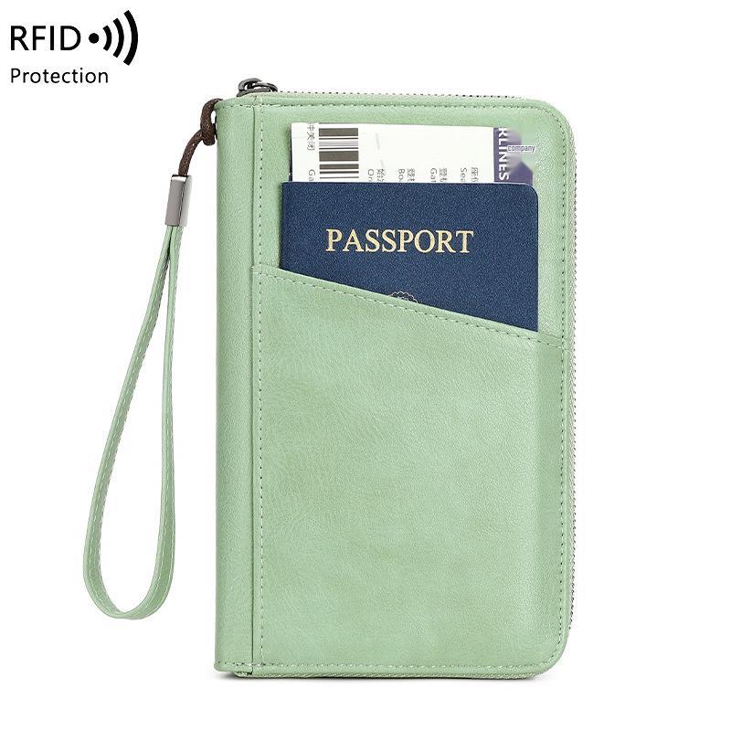 RFID Anti-Magnetic Multi-Functional Passport & Document Wallet with Zipper