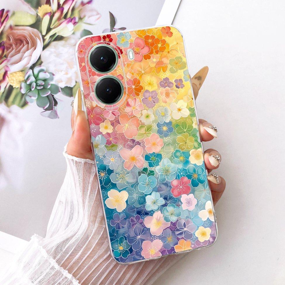 Clear For Xiaomi Poco X7 Pro Case Cover Cute Cat Fashion Butterfly Funny Painted Casing For Poco X7Pro 2412DPC0AI 2412DPC0AG