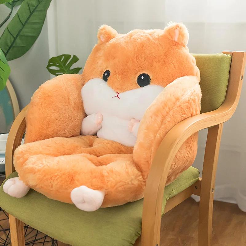 Hamster Cushion Back Office Chair Cushion Sofa Pillow Cushion Home Decoration Tatami Cute Lumbar Support Birthday Gift