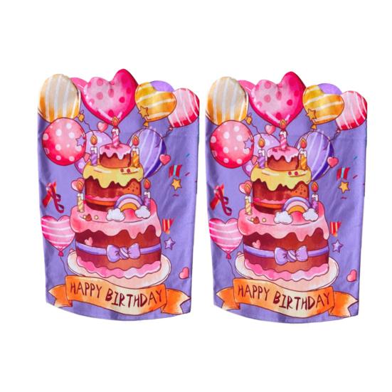 

2 шт. чехлов на стулья с красочным мультяшным принтом, многоразовые, моющиеся, для классной комнаты, дня рождения, вечеринки в школу, украшения для сидений стульев, подушки для спинок стульев фиолетовый