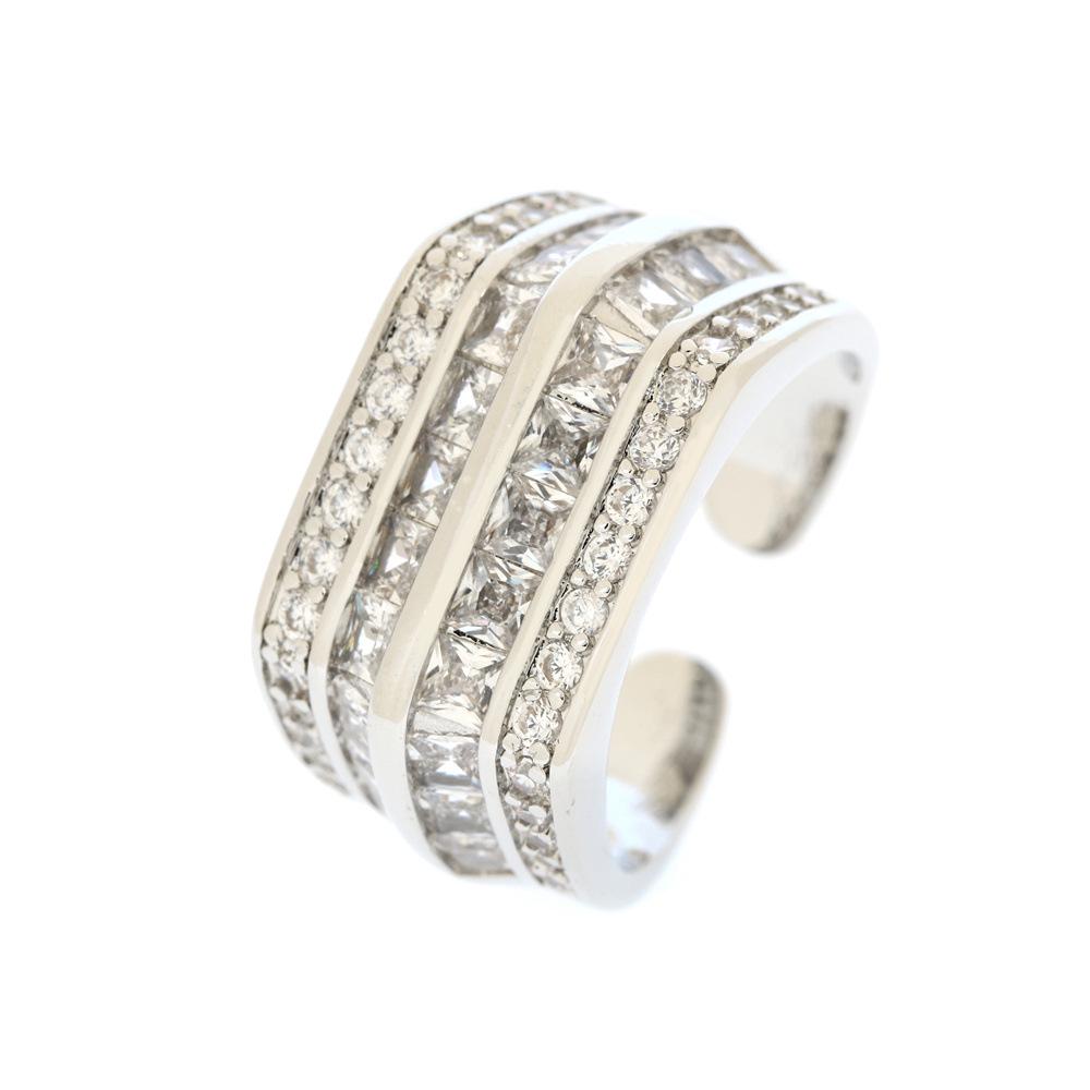 Inel cu zirconiu curcubeu placat cu aur de 18K - Design în stil rece european și american pentru femei