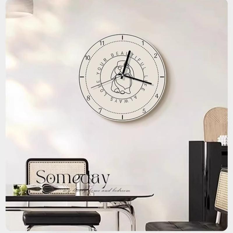 French Style Living Room Wall Clock Bedroom Wooden Silent Wall Clock Retro Restaurant Creative Big Wall Clock Room Decoration