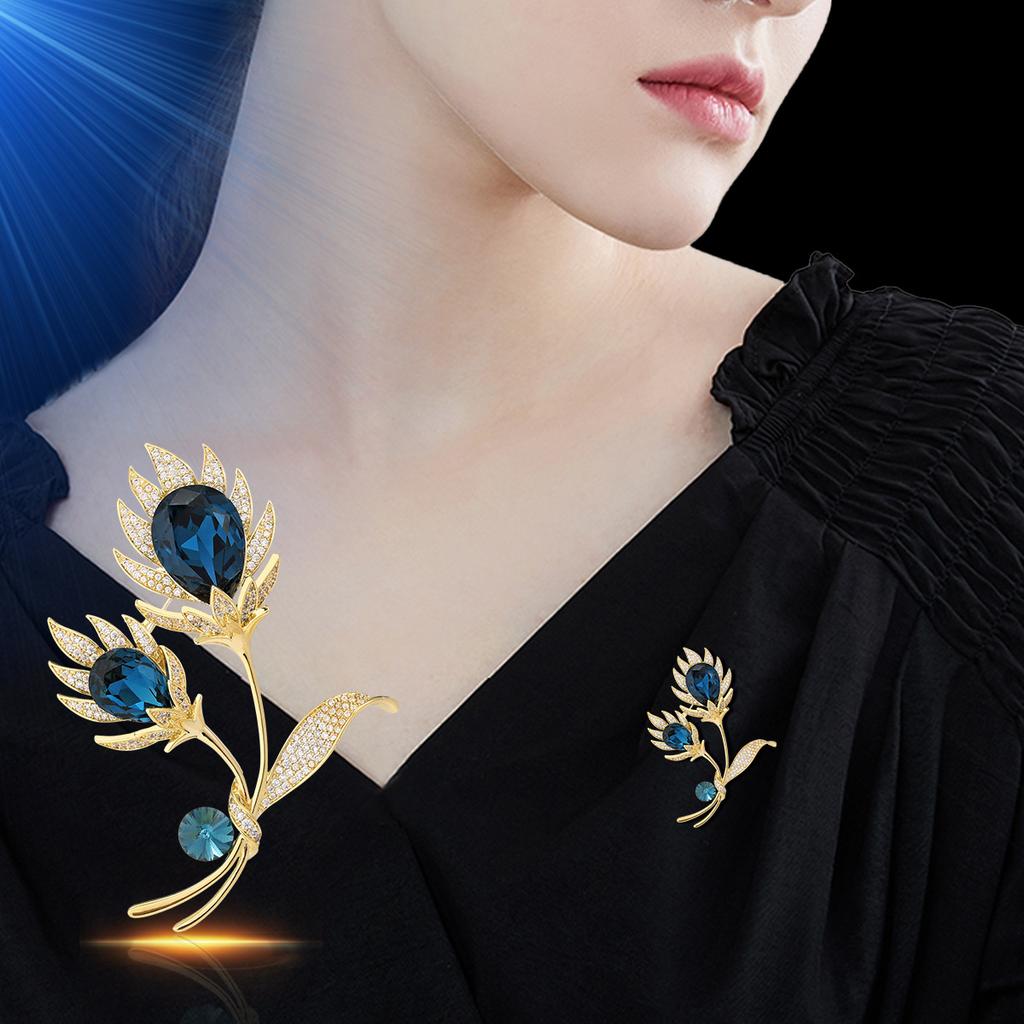 Senior Brooches Flower Leaf Brooch Pins for Women Suit Pendant  Fashion Brooches Jewelry