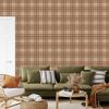 Brown Checkered Orange and Beige Wallpaper for Living Room and Bedroom 50x1000