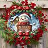 Christmas Decoration Sign,indoor Hanging decorations,2D Flat Wooden Products with Christmas Snowman pattern,Christmas Gifts for Friends and Family