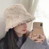 Winter Faux Fur Casual Soft Sun Cap Fisherman Cap Bucket Hat Panama Hat