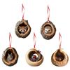 5Pcs Animal Christmas Ornament Set Acrylic Car Interior Pendant 2D Acrylic Forest Animal Decoration for Christmas Tree Home