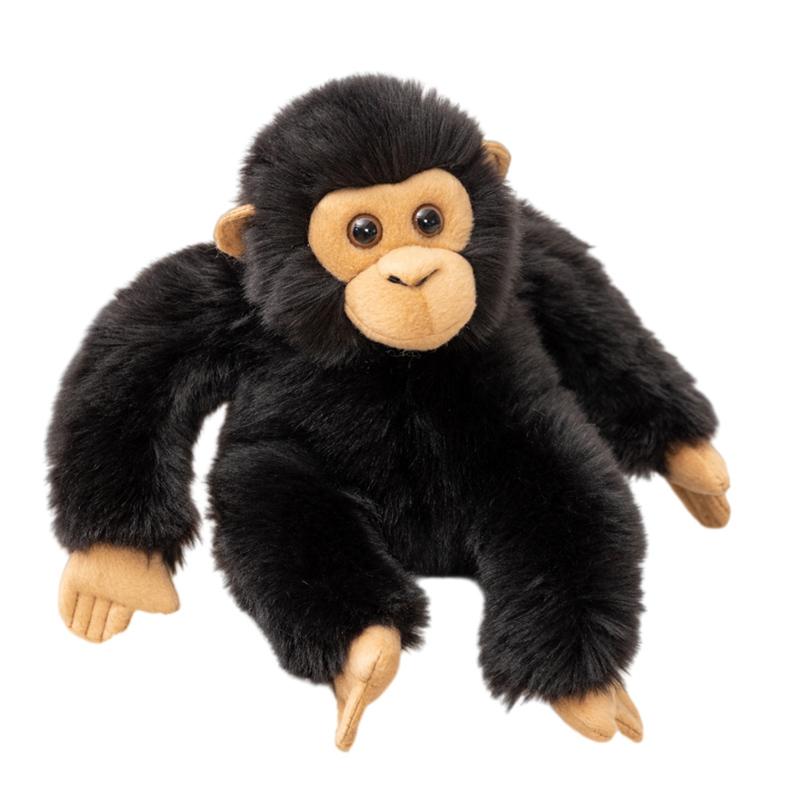 Practical Home Decor Unisex Black 2026 New Adorable Chimpanzee Stuffed Animal Plush Toy Soft Lifelike Monkey Doll For Desktop Decor Gift For Home Ornament