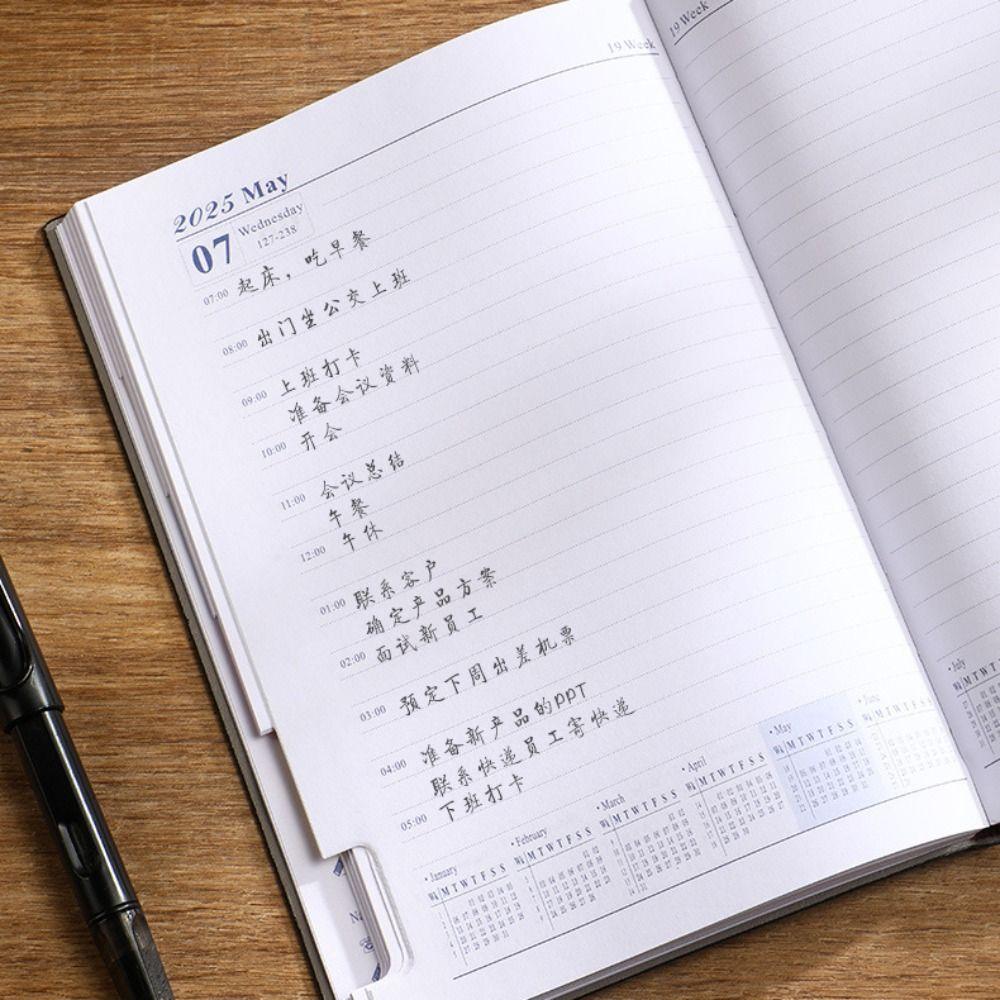 A5 2025 Planner Notebooks 400pages Diary Writing Pads 2025 English Agenda  Office School Supplies