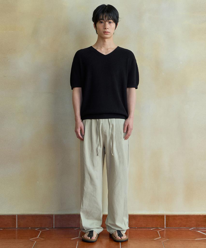 Wednesday Oasis Washable Every V-Neck Half Knit_Black(Wc26Kn49)