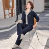 Spring New Arrival: Women's Two-Piece Casual Suit with Hooded Jacket and Long Pants - Perfect for Middle-Aged and Elderly.