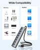 ORICO USB Aluminum Multiport 5Gbps Data 5V 3A Port Splitter for Portable Hard USB and More 7-Port 3.0 Hub, Adapter, Transfer, Type-C PC, Laptop,