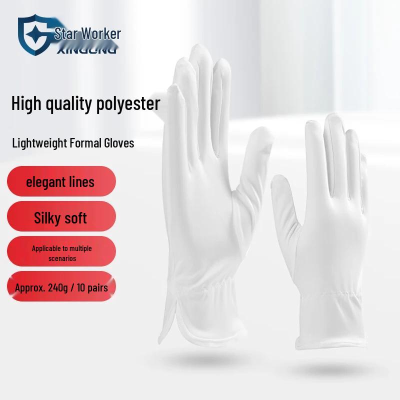 Xinggong XGS-P8 Anti-slip Breathable White Work Gloves