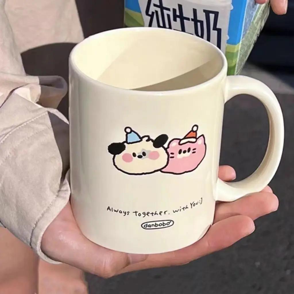

300ML Home Party Water Juice Beer Cup Lovely Kitten Ceramic Coffee Milk Mug Breakfast Cup 300ML