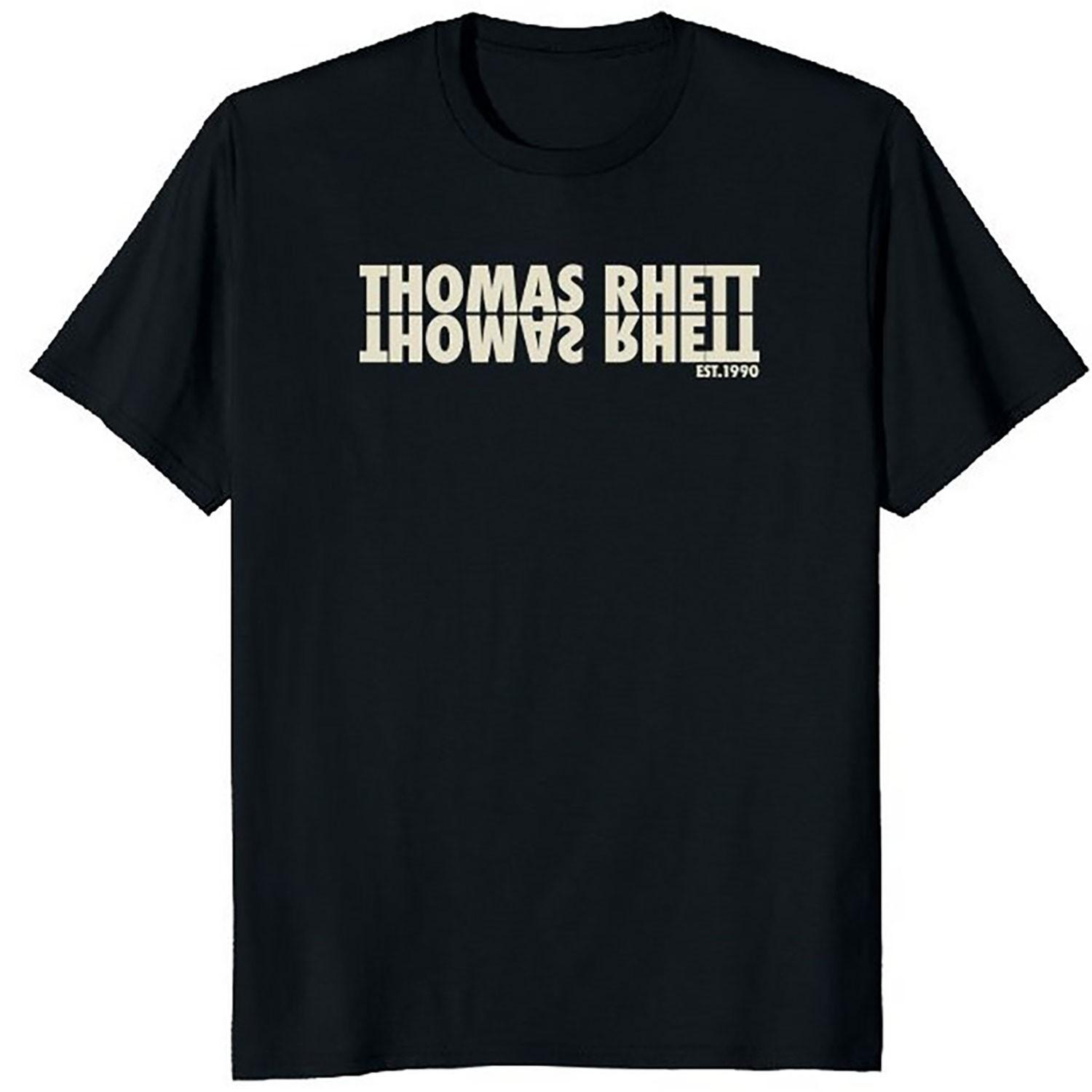 Men s Thomas Rhett Est. 1990 Logo Tee (Black) T-shirt Small Black XL