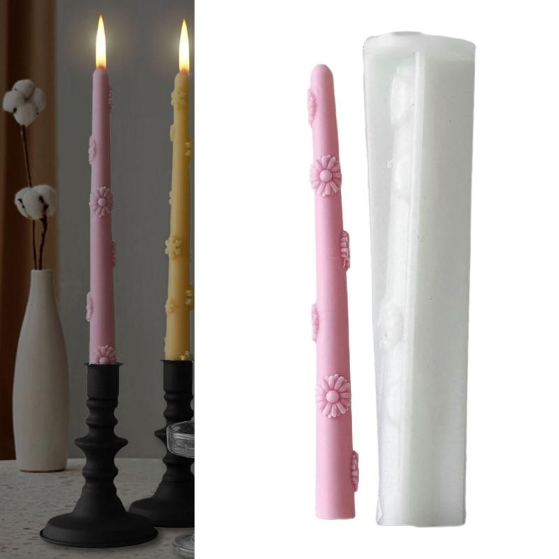 Molde Longo de Silicone Resistente ao Calor Amigo do Utilizador Molde de Silicone para Vela Longa Perfeito para Várias Ocasiões