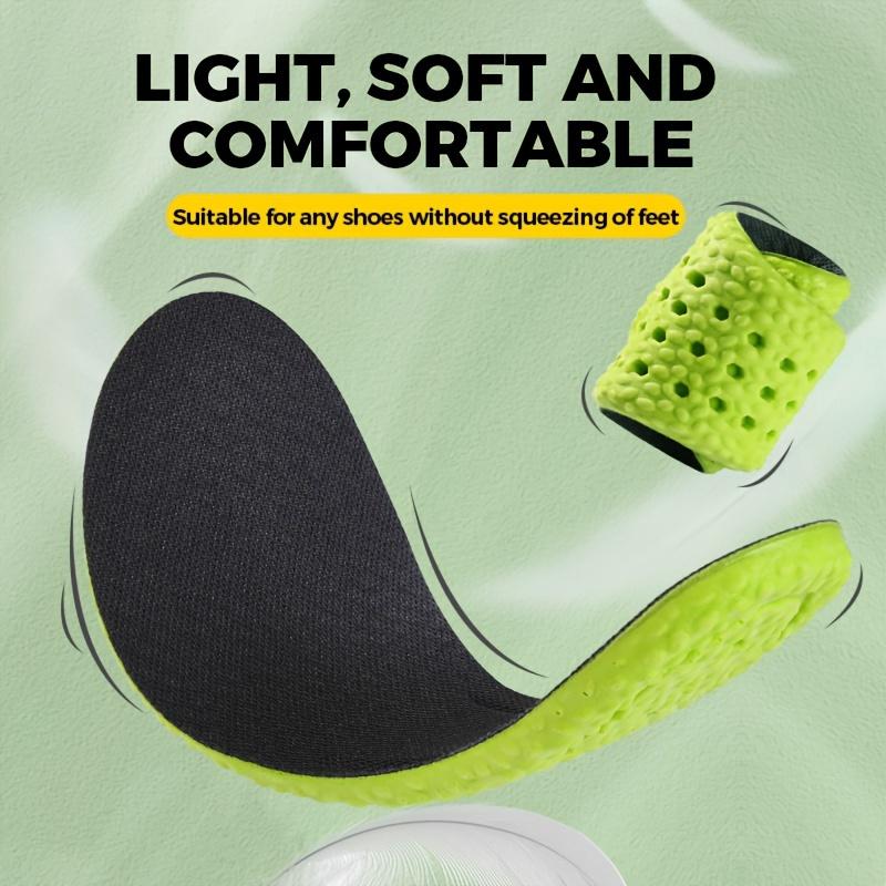1pair Breathable Sweat Absorbent Ultra-soft Non-slip Insoles, Sports Arch Support Insoles For Men And Women