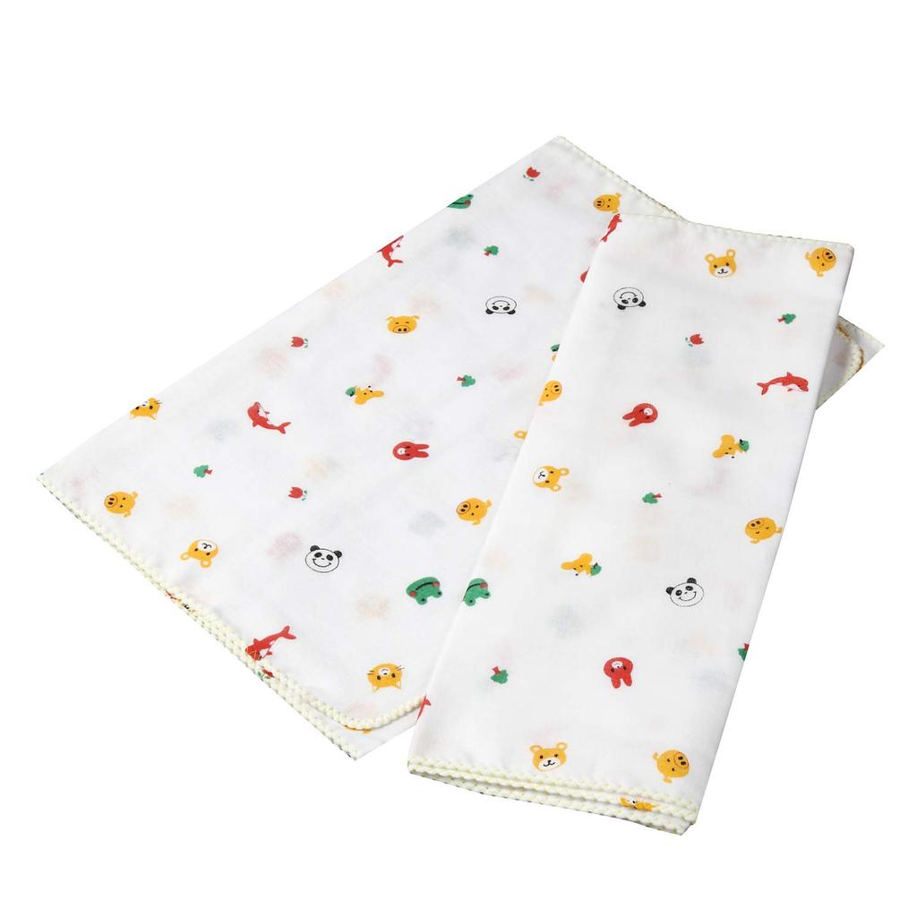 Isamu Shokai Cotton Gauze Bath Animal 33x70cm 2 Count 100% Towels, Print, (x 2) -