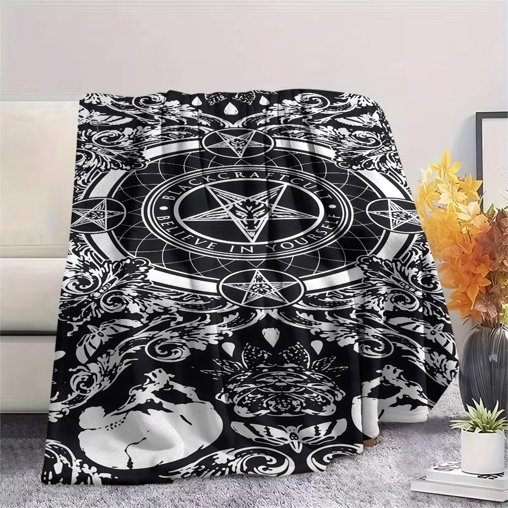 1PC Religion Print FlAannel Blanket, High quality Comfortable for All Seasons, Home Decor, Warmth and Comfort