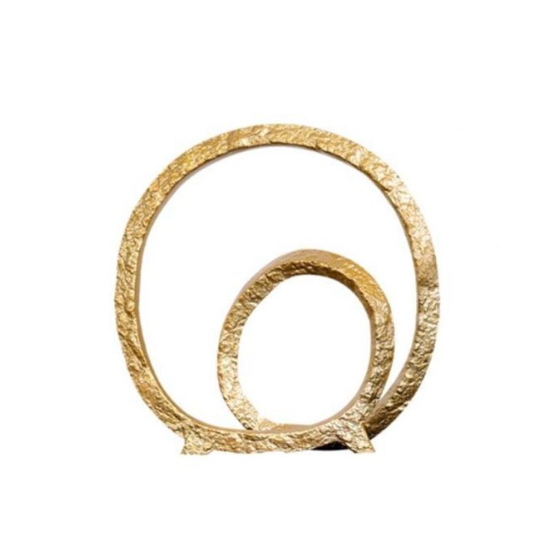 Resin Handicrafts Golden Circle Hollowed-out Circular Ornaments Crossed Circle Decorative Figurines Home Decoration Accessories