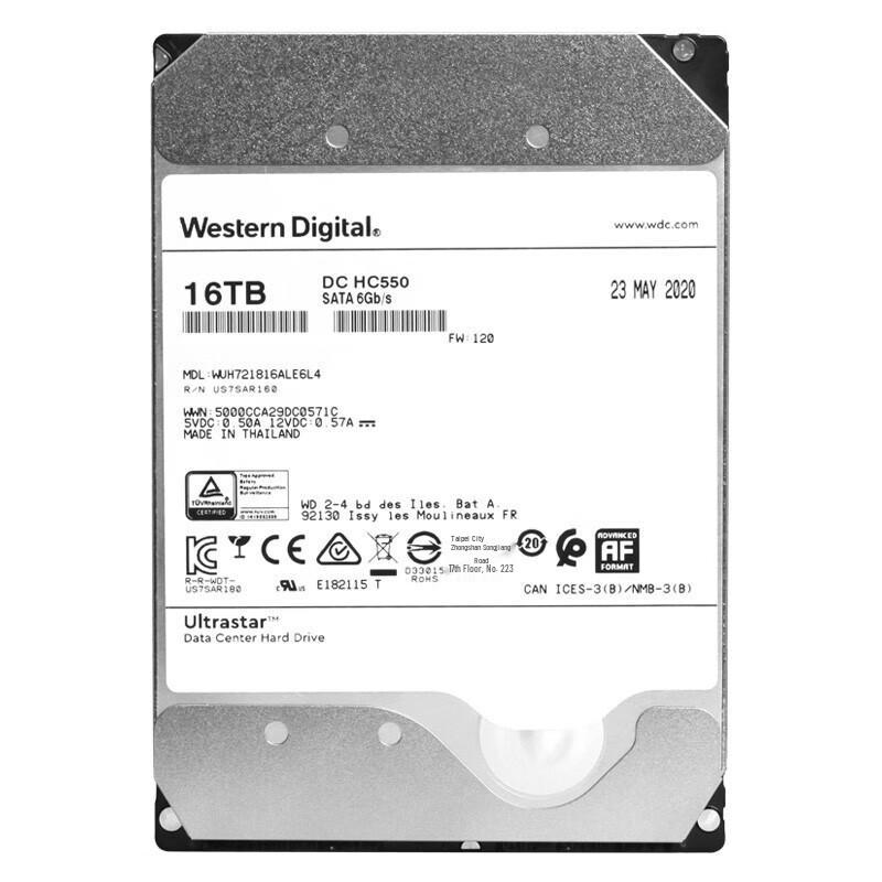 Western Digital WD HC550 Enterprise 16TB SATA 3.5-inch HDD