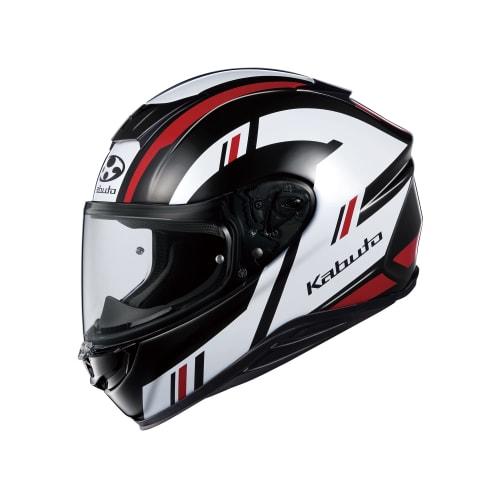 OGK KABUTO Motorcycle Helmet Full Face AEROBLADE6 DYNA Black White Red (Size: M)