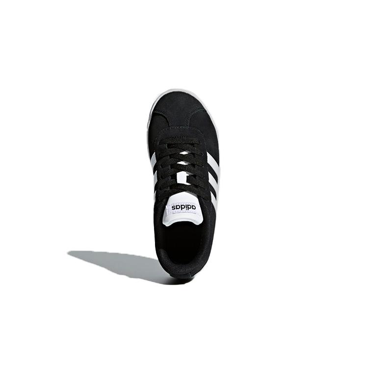 adidas Neo VL Court 2.0 K Low Top Skateboard Shoes Black White Kids' DB1827