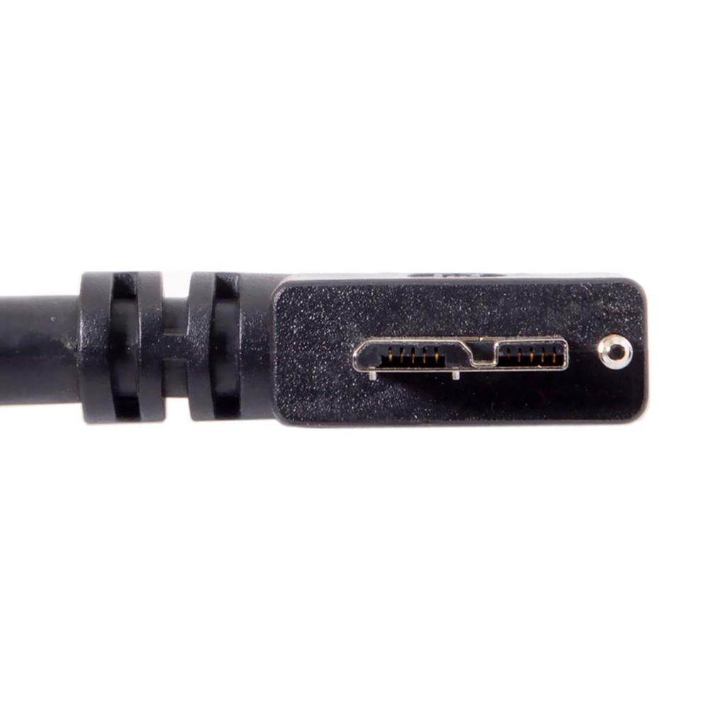 CY USB A Male To Micro B Left Angled 90 Degree Cable with Locking Screw for Nikon D800 D800E D810 5m 3.0