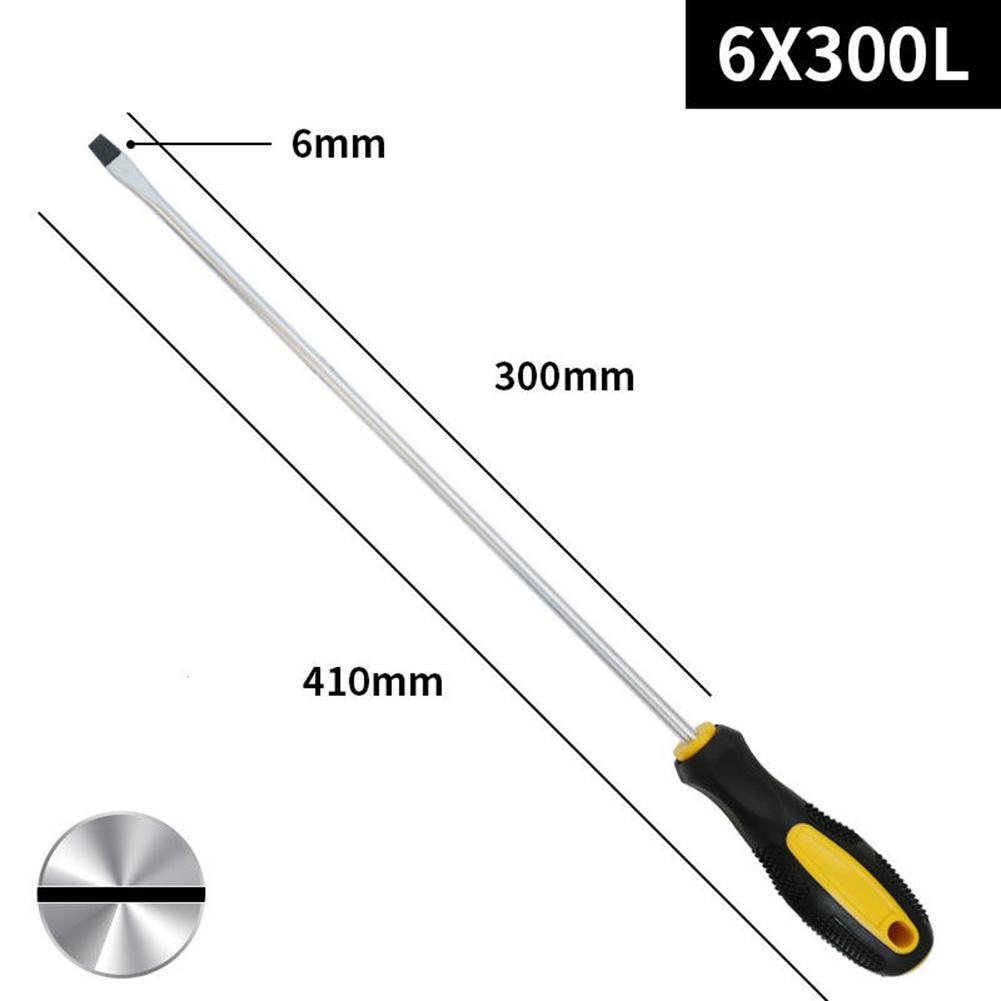 12Inch Slotted Screwdriver Sewing Machine Alloy Steel Cross Large Strong Magnetic Extended Long Rod Long Handle Screwdriver Sets