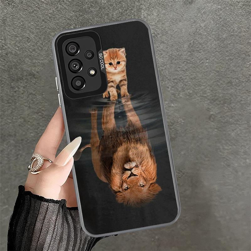 Cat Reflects Tiger Cool Soft Phone Case for Samsung A17 A16 A15 A14 A13 A57 A56 A55 A54 A53 A37 A36 A35 A34 A33 A26 A25 A24 A23