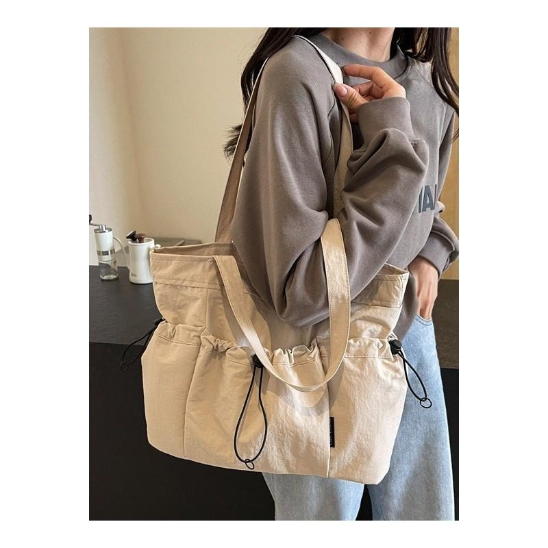 Canvas Tote Bag For Women With Zipper Closure And Inner Pouch For Daily Use