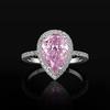 Cao Shi Teardrop Zircon Wedding Ring for Women