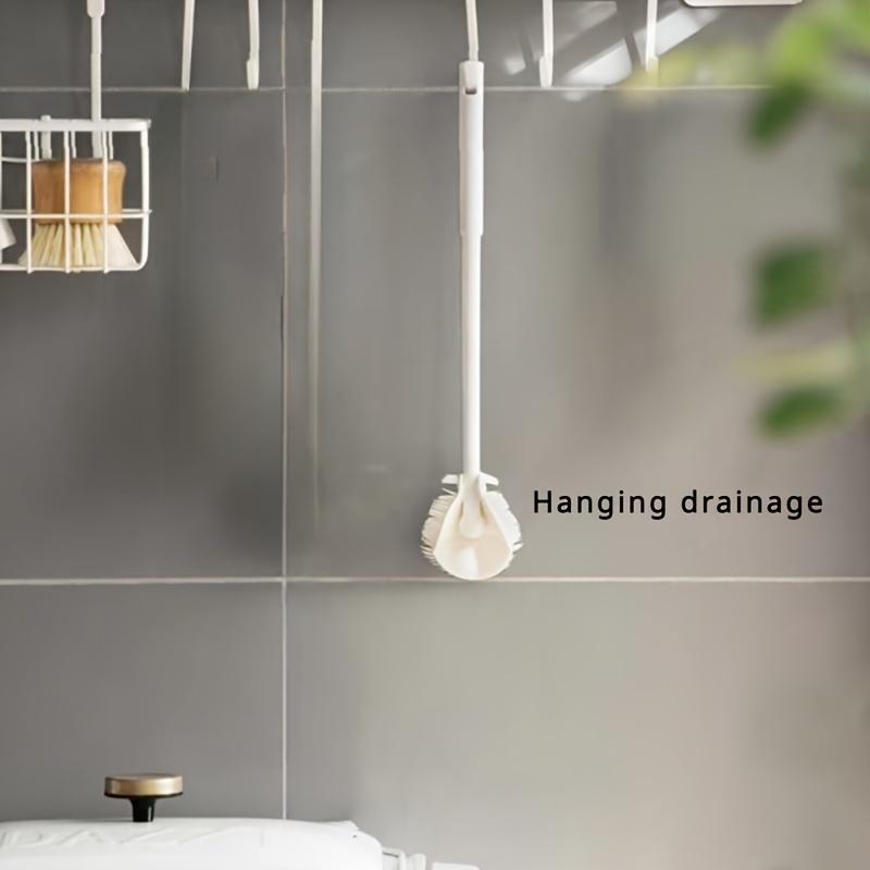 Soft Bristle Bottle Brush with Long Handle, Portable Plastic Handle, Non-Electric Kitchen Cleaning Tool for Narrow-Mouth Containers, Sports Bottles