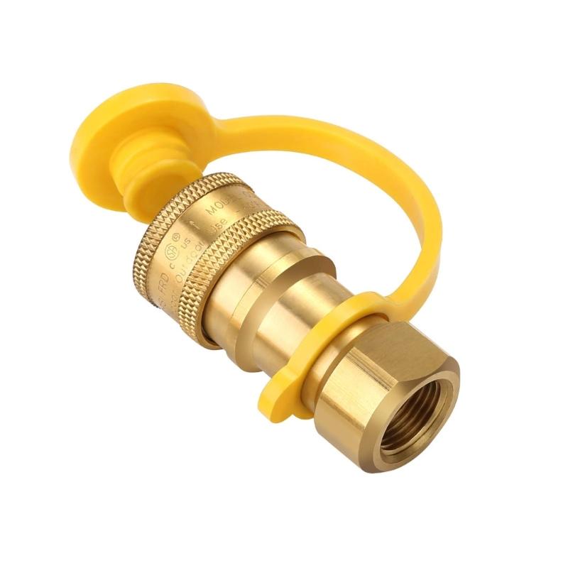 Metal Gas Quick Connecting Fittings Secure Sealing Technology Prevents Leaks Suitable for Outdoor Cooking and Home Use