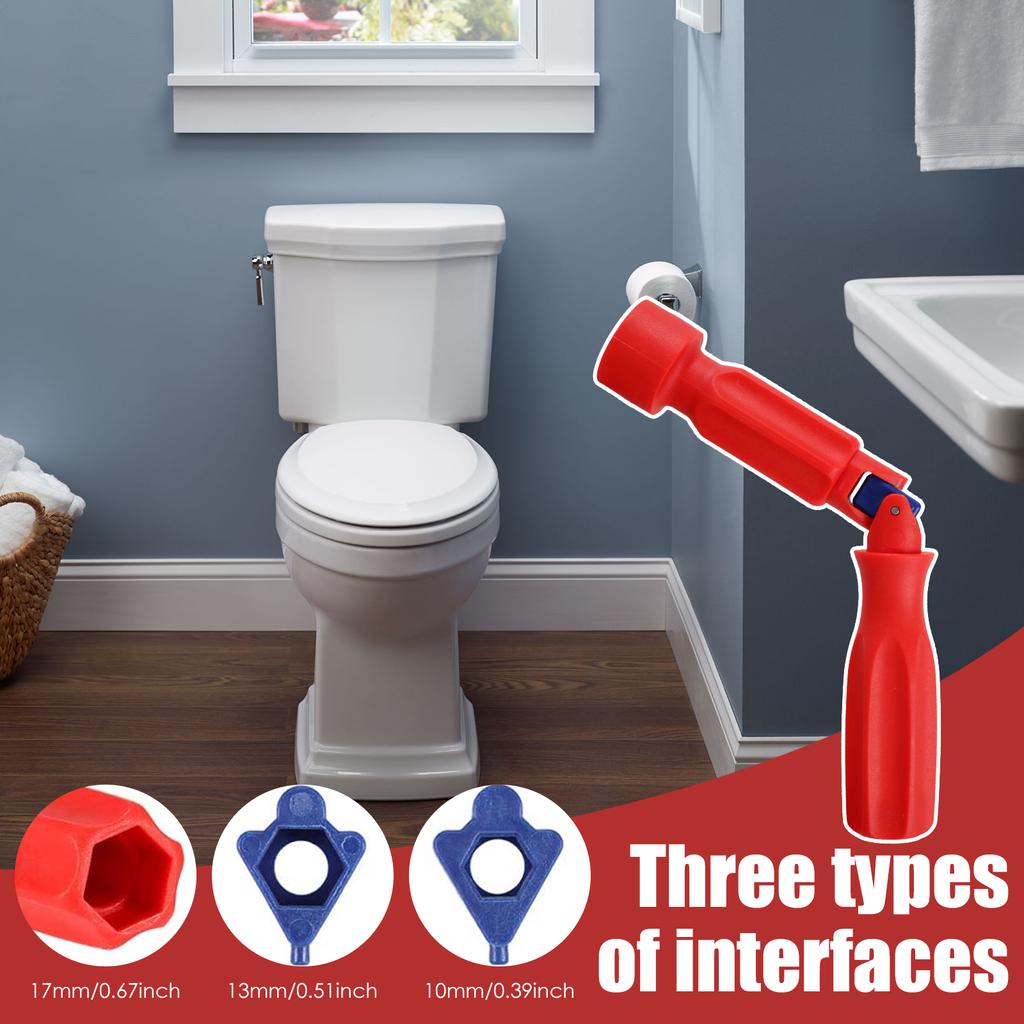 Professional Toilet Seat Repair Wrench Universal Toilet Seat Installation Key 17/13/10mm Anti-Slip Toilet Seat Fitting Spanner