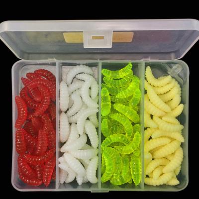 100 peças isca macia larva larva proteína isca macia minhoca iscas artificiais de pesca para carpa