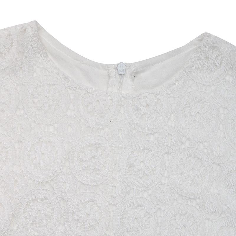 European & American 2025 Spring/Autumn Elegant Fishtail Skirt Long Sleeve Lace White Dress