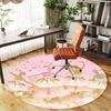 1pc Ballerina Ballet Round Chair mat Area Rug - Non-Slip, Floor Mat for Office, Bedroom, and Indoor Decor c1125616